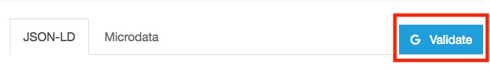 Google Markup Validation Button