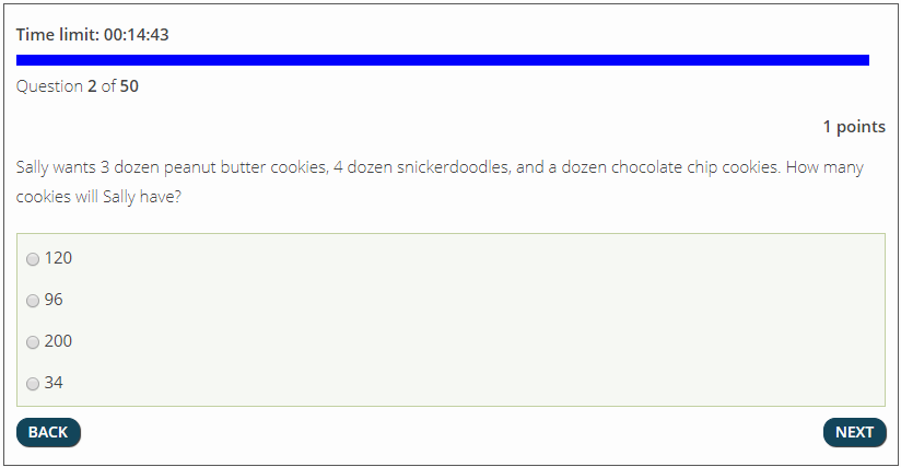 Tradtional pre-employment testing sample question